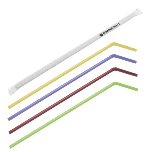 [87514] Caña Con Fuelle Colores 24/8  -  Biocomp.  - 500 Ud